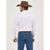 Wrangler Mens Long Sleeve Solid Western Pearl Snap Shirt White - 71105WH