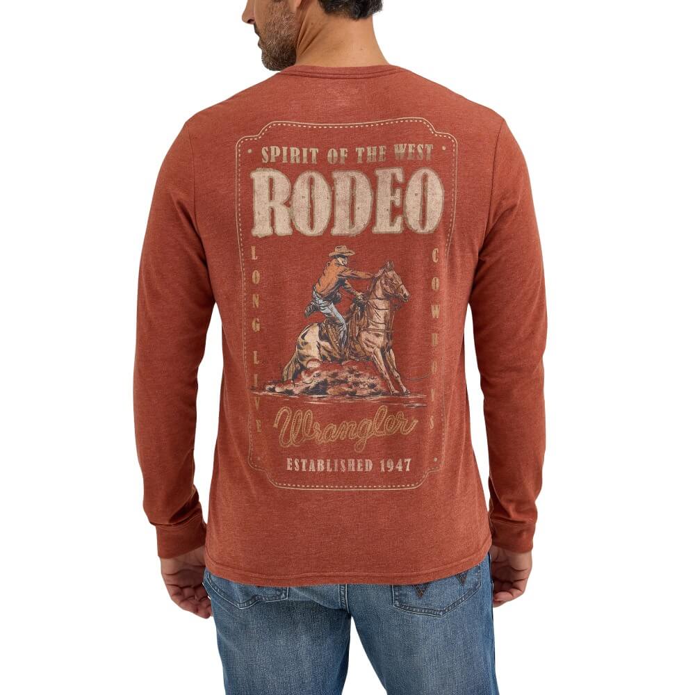 Wrangler Mens Cowboy Back Graphic T-Shirt