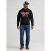 Wrangler Mens Longhorn 47 Graphic Pullover Hoodie Black Beauty - 112383794