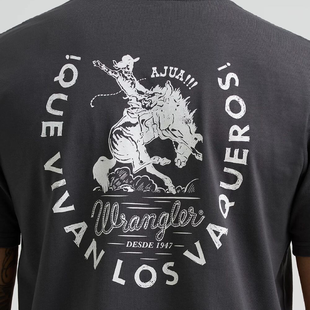 Wrangler Mens Mexico Horse Rider Graphic T-Shirt