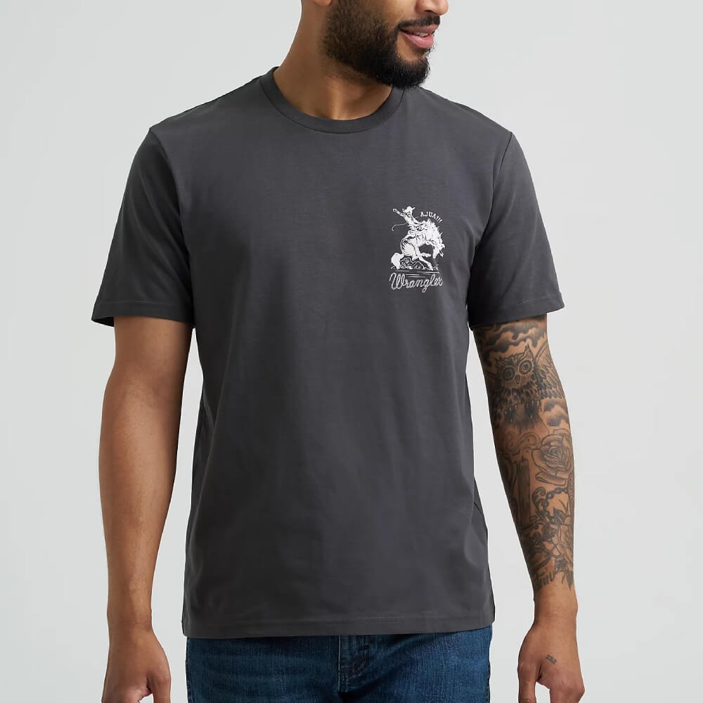 Wrangler Mens Mexico Horse Rider Graphic T-Shirt