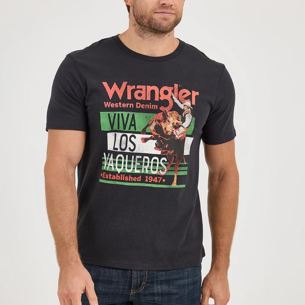 Wrangler Mens Mexico Horse Rider Graphic T-Shirt