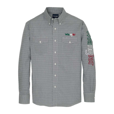 Wrangler Mens Mexico Logo Grey Shirt