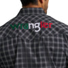 Wrangler Mens Mexico Logo Plaid Snap Shirt