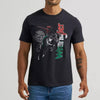 Wrangler Mens Mexico Rider Graphic T-Shirt Jet Black Heather - 112372809