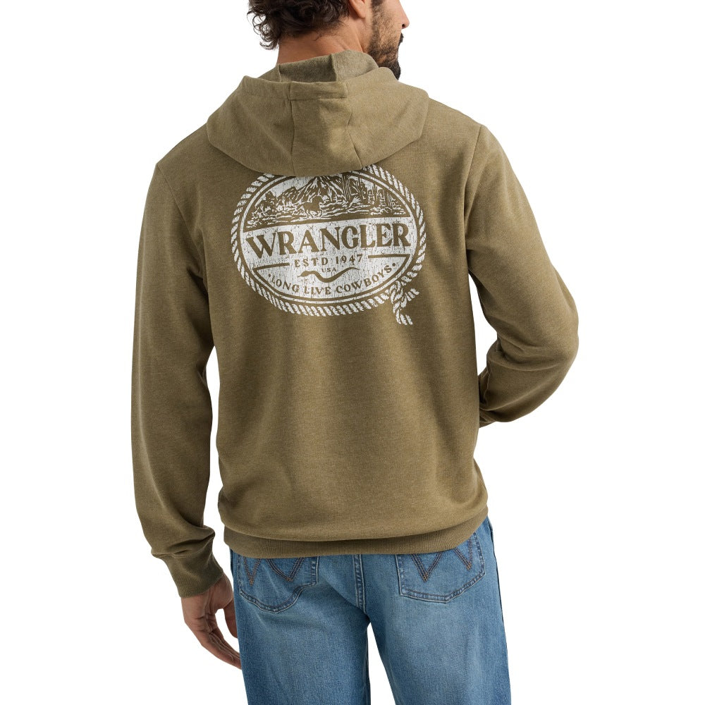 Wrangler Mens Olive Hoodie