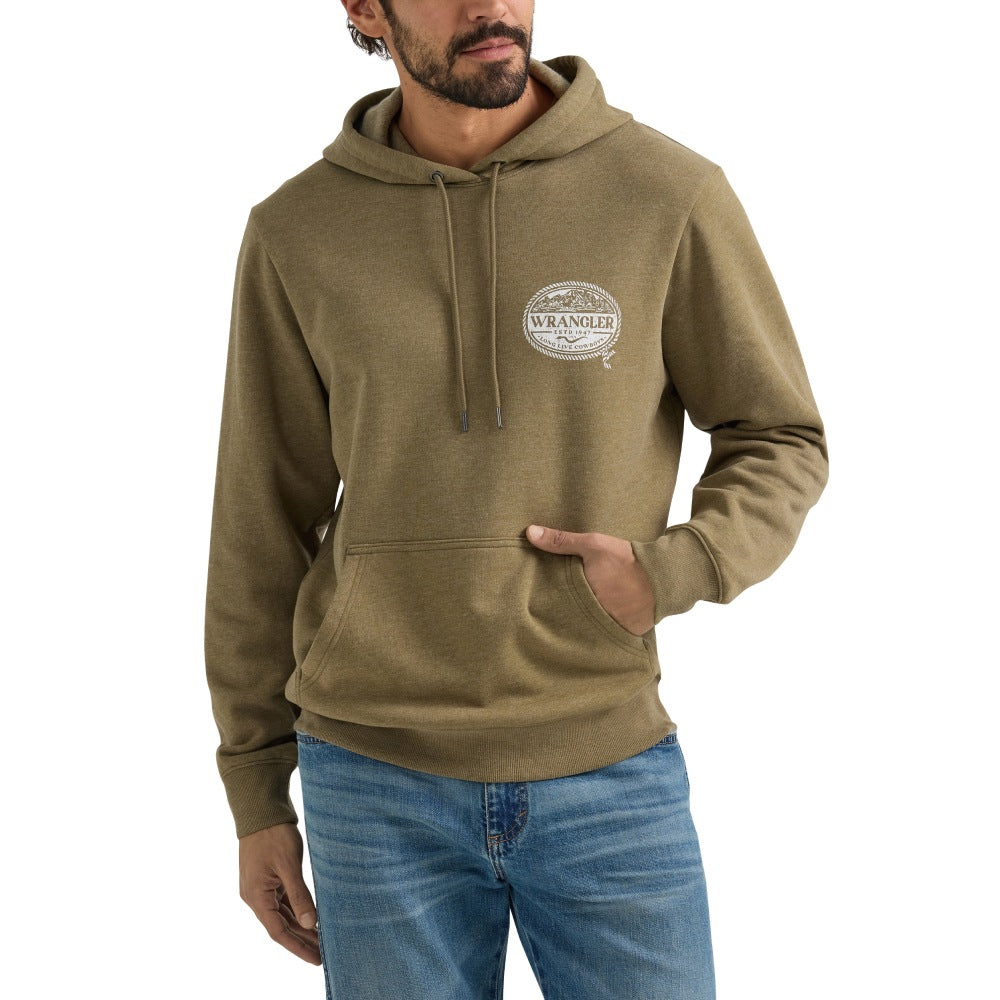 Wrangler Mens Olive Hoodie