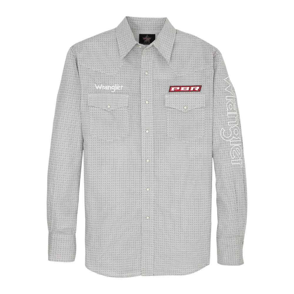 Wrangler Mens PBR Logo Snap Shirt