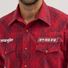 Wrangler Mens PBR Logo Western Shirt