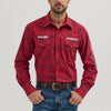 Wrangler Mens PBR Logo Western Shirt