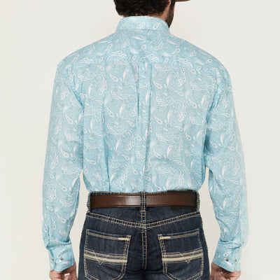 Wrangler Mens Paisley Print Western Shirt