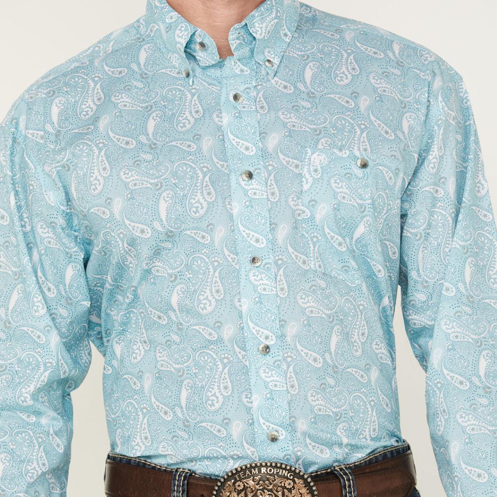 Wrangler Mens Paisley Print Western Shirt