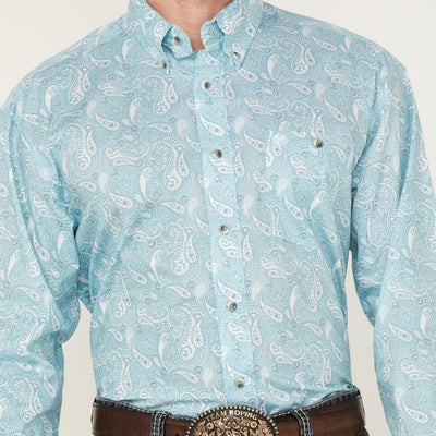 Wrangler Mens Paisley Print Western Shirt