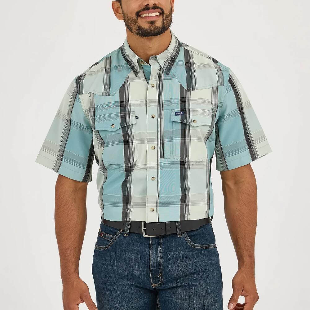 Wrangler Mens Performance Plaid Shirt