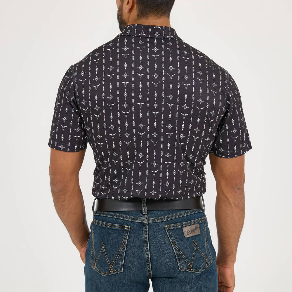 Wrangler Mens Performance Polo Shirt Black