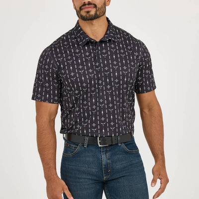Wrangler Mens Performance Polo Shirt Black