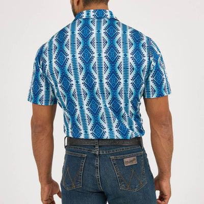 Wrangler Mens Performance Polo Shirt Blue