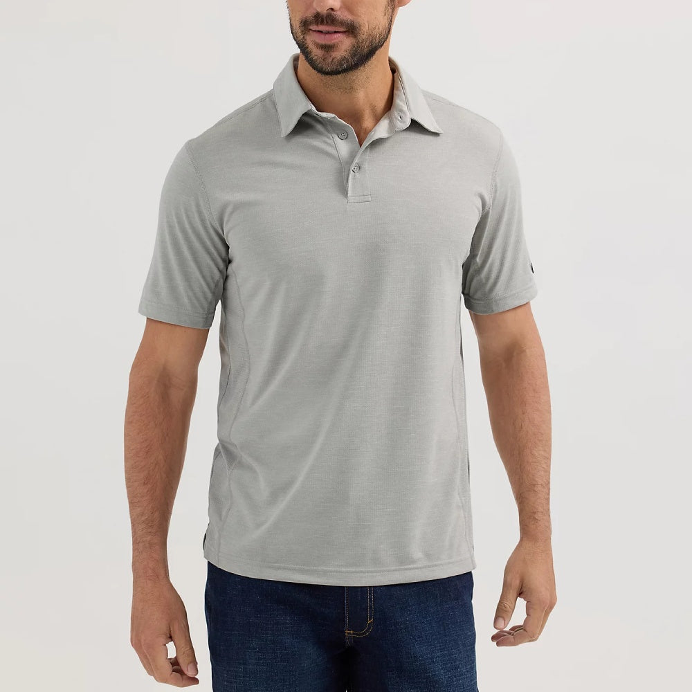 Wrangler Mens Performance Polo Shirt Grey - 112359314