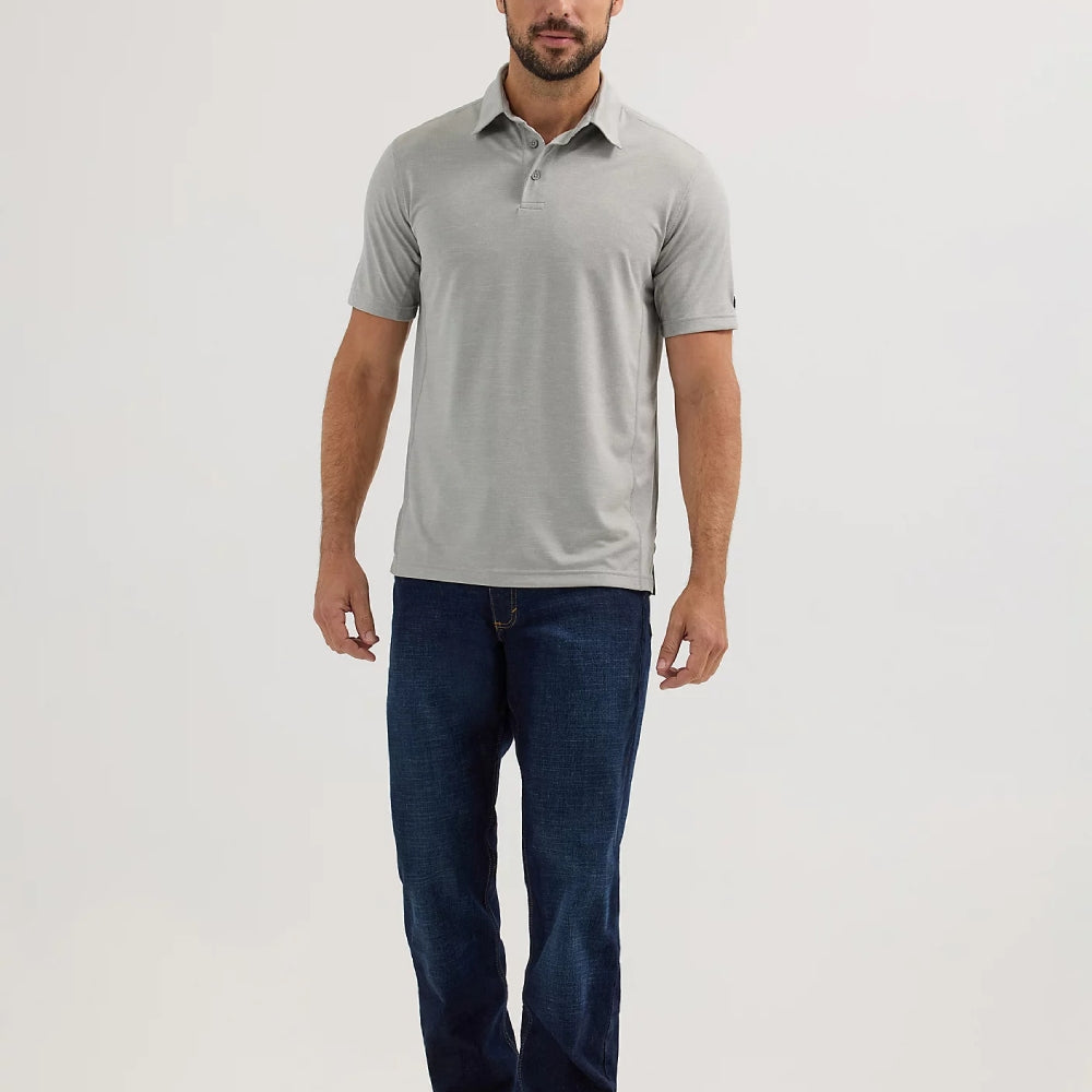 Wrangler Mens Performance Polo Shirt Grey - 112359314