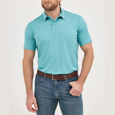 Wrangler Mens Performance Turquoise Polo Shirt