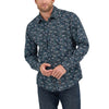 Wrangler Mens Premium Long Sleeve Snap Shirt Black Multi - 112368224