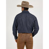 Wrangler Mens Premium Performance Advanced Comfort Cowboy Cut Work Snap Shirt Denim - MACW01D