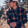 Wrangler Mens Quilt Lined Flannel Shirt Jacket Night Sky - 112382020