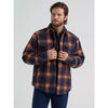 Wrangler Mens Quilt Lined Flannel Shirt Jacket Night Sky - 112382020