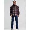 Wrangler Mens Quilt Lined Flannel Shirt Jacket Night Sky - 112382020