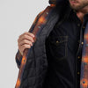Wrangler Mens Quilt Lined Flannel Shirt Jacket Night Sky - 112382020