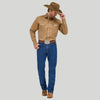 Wrangler Mens Rawhide Cowboy Cut® Firm Finish Twill Western Work Shirt