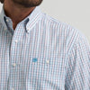 Wrangler Mens Relaxed Fit Plaid Shirt Teal - 112379159