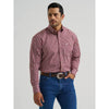 Wrangler Mens Relaxed Fit Shirt Burgandy - 112381629