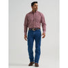Wrangler Mens Relaxed Fit Shirt Burgandy - 112381629