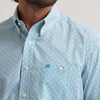 Wrangler Mens Relaxed Fit Shirt Teal - 112379160