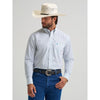 Wrangler Mens Relaxed Fit Shirt Teal/White - 112379158