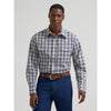 Wrangler Mens Resist Western Snap Plaid Shirt Frontier Stone/Grey - 112385339