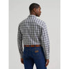 Wrangler Mens Resist Western Snap Plaid Shirt Frontier Stone/Grey - 112385339