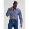 Wrangler Mens Resist Western Snap Plaid Shirt Night Navy - 112385338