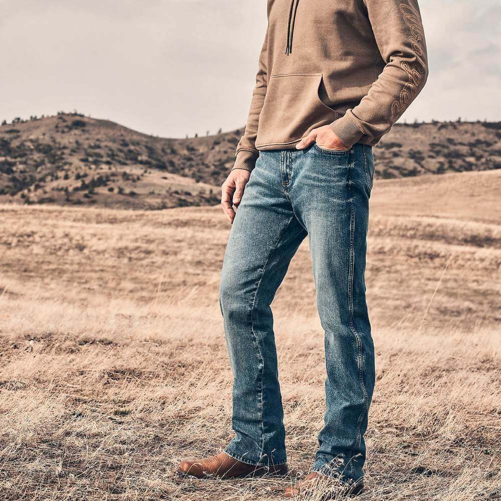 Wrangler Mens Retro Bootcut Jeans Harris (Blue - Medium)- 112367677