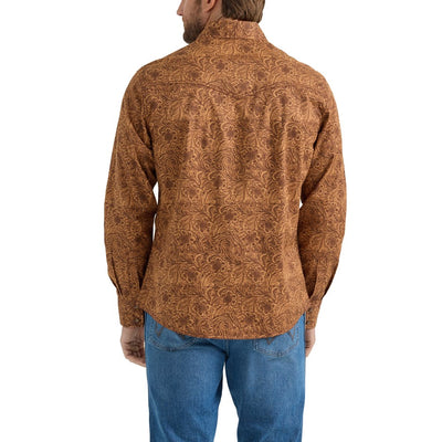 Wrangler Mens Retro Brown Shirt