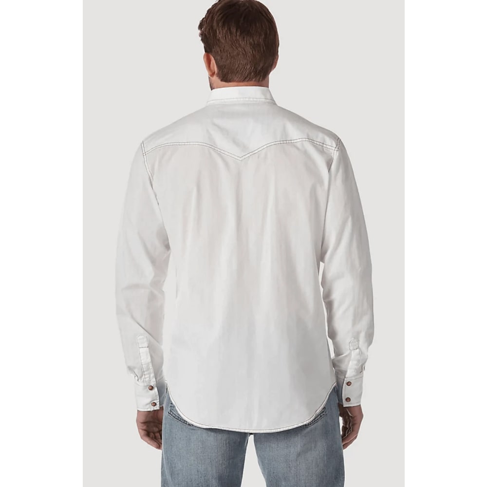 Wrangler Mens Retro Dobby Long Sleeve Shirt 