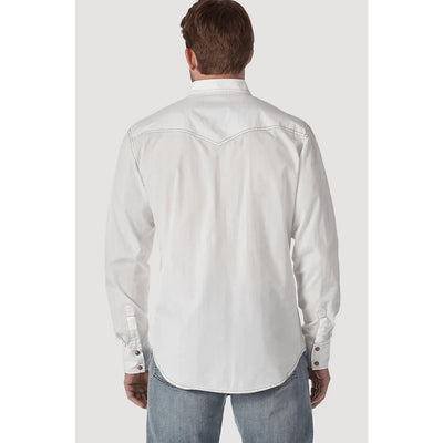 Wrangler Mens Retro Dobby Long Sleeve Shirt 