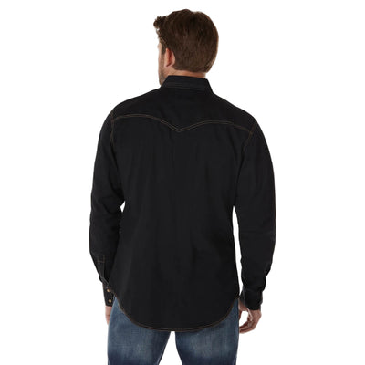 Wrangler Mens Retro Dobby Long Sleeve Shirt - 10MVR532X