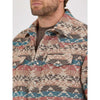 Wrangler Mens Retro® Premium Jacquard Shirt Jacket Sunset Tan - 112368217