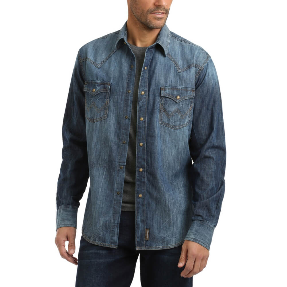 Wrangler Mens Retro Premium Snap Shirt - 10MVR458D