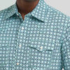 Wrangler Mens Retro® Premium Western Snap Printed Shirt Turquoise Diamond - 112378803