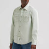 Wrangler Mens Retro® Premium Western Snap Solid Shirt Mint - 112378802