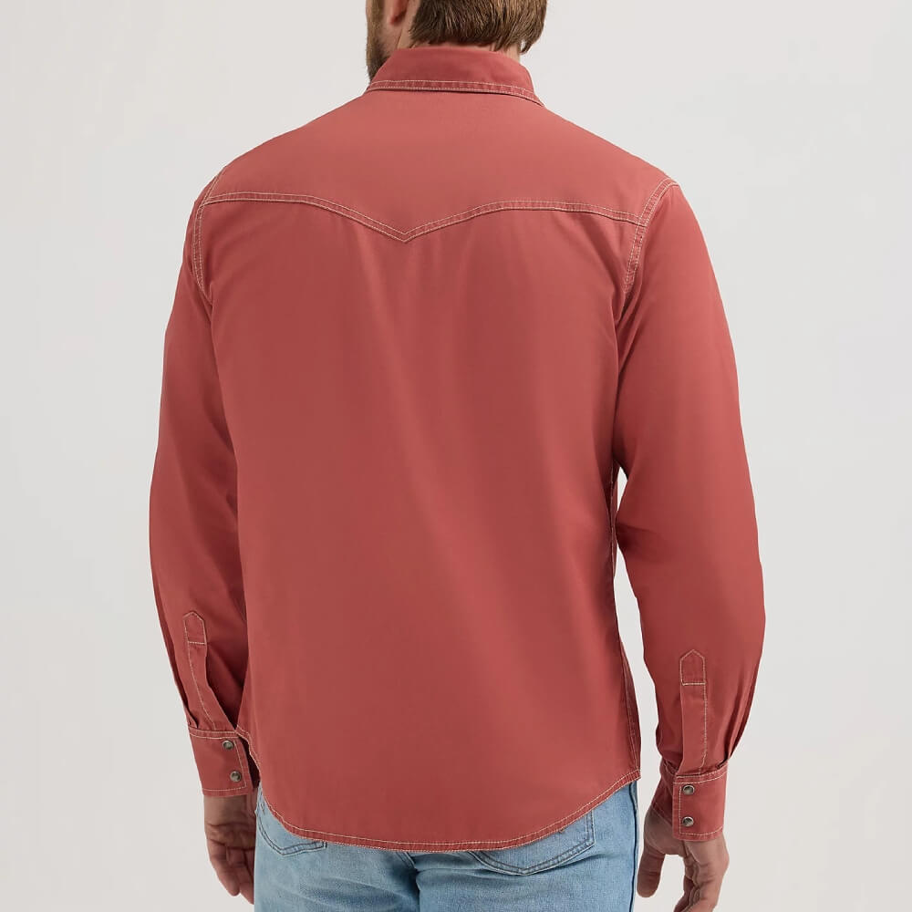 Wrangler Mens Retro Premium Western Solid Shirt