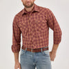 Wrangler Mens Retro® Sawtooth Pocket Western Shirt Harvest Plaid (orange) - 112369550